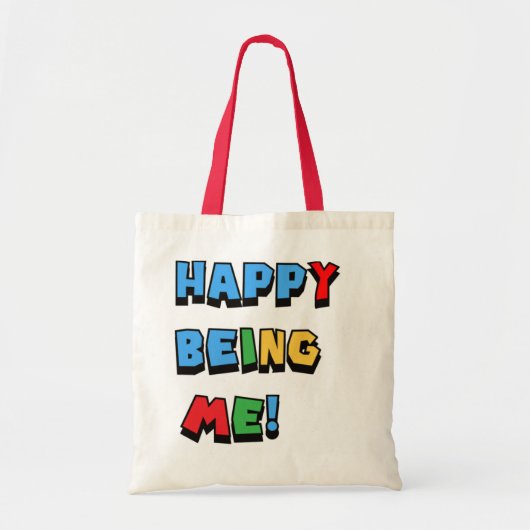 Happy Being Me トートバッグ (正面)