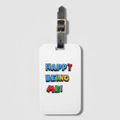 Happy Being Me ラゲッジタグ (正面縦)