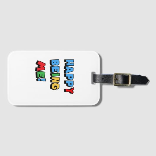 Happy Being Me ラゲッジタグ (正面横)