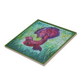 Happy betta fish enjoying his home タイル (側面)