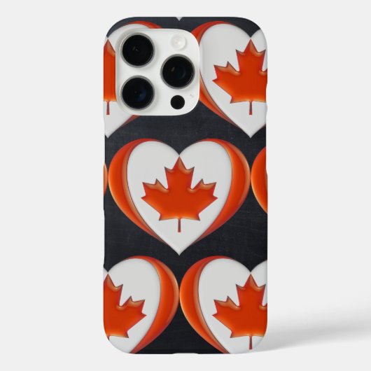 Happy BI Love CanadaハートフラグMaple Leaf Not for Case-Mate iPhoneケース (裏面)