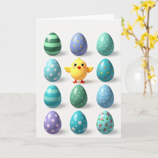 Happy Bird And Egg Card カード (黄色い花)