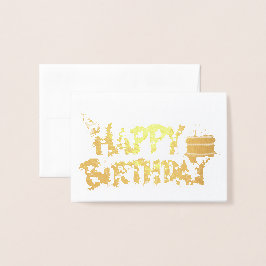 Happy Birtday Tarta 箔カード
