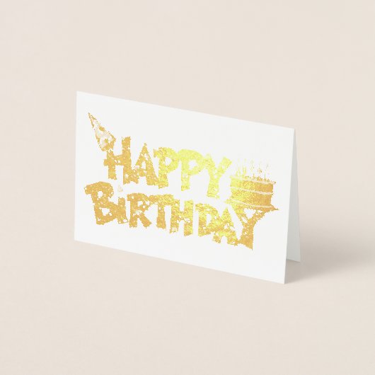 Happy Birtday Tarta 箔カード (正面)