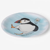 Happy Birthdaisy、誕生日パフィン ペーパープレート (アングル)