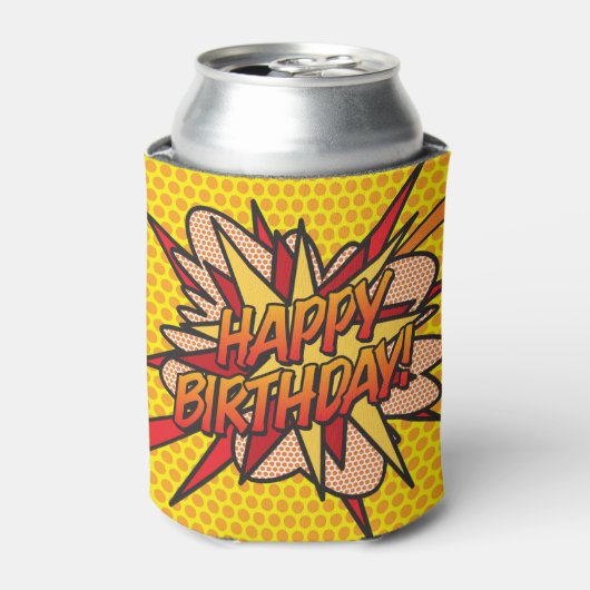 HAPPY BIRTHDAY おもしろモダン 缶クーラー (缶正面)