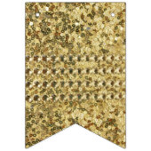 ☆HAPPY BIRTHDAY☆の金ゴールドのグリッターの一見 バンティングフラッグ (第1の旗)