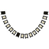 ☆HAPPY BIRTHDAY☆の金ゴールドの水玉模様 バンティングフラッグ (全)