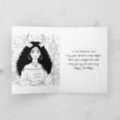 Happy Birthday みずがめ座 | 内側のぬりえページ カード (内部)