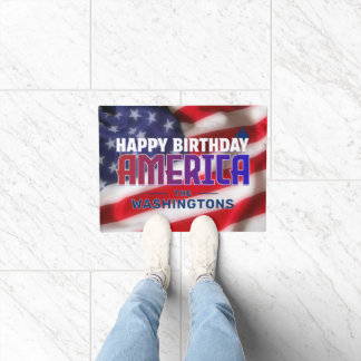 HAPPY BIRTHDAY アメリカ ドアマット