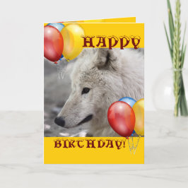HAPPY BIRTHDAY オオカミ 動物 フクロウ カード