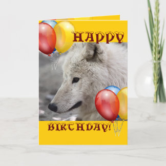 HAPPY BIRTHDAY オオカミ 動物 フクロウ カード