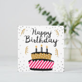 Happy Birthday カード (スタンド正面)