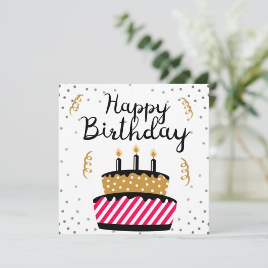 Happy Birthday カード (スタンド正面)