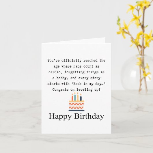 Happy birthday カード (黄色い花)