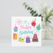 Happy Birthday カード (スタンド正面)