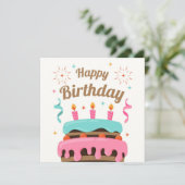 Happy Birthday カード (スタンド正面)