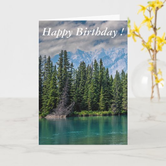 Happy Birthday カード (黄色い花)