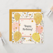 Happy Birthday カード (正面/裏面インサイチュ)