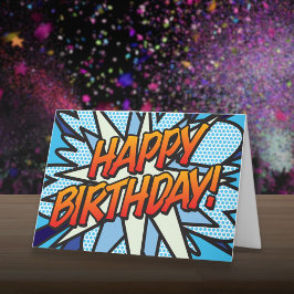 HAPPY BIRTHDAY コミック ポップアート カード