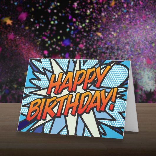 HAPPY BIRTHDAY コミック ポップアート カード