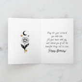 Happy Birthday | | ゴシックの妖精とバラ カード (内部)