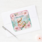 Happy Birthday  スクエアシール (封筒)