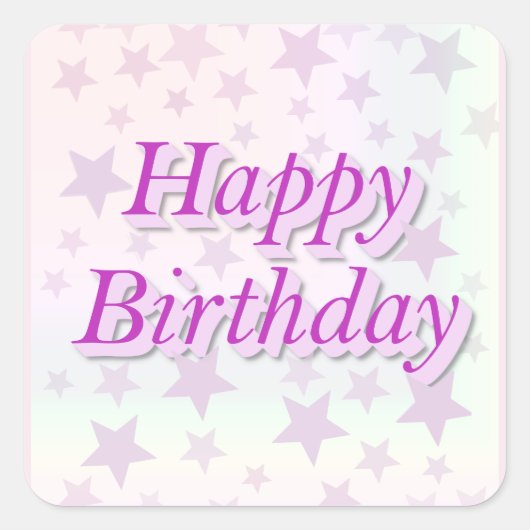 Happy Birthday!! スクエアシール (正面)