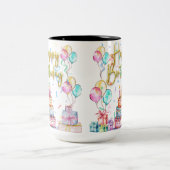 Happy Birthday  ツートーンマグカップ (中央)