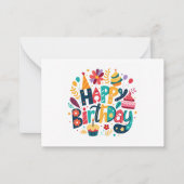 Happy Birthday  ノートカード (正面)