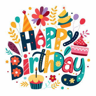 Happy Birthday  ノートカード