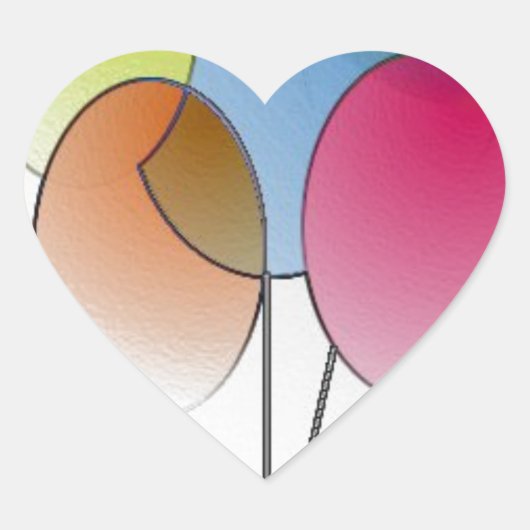 Happy Birthday ハートシール (正面)