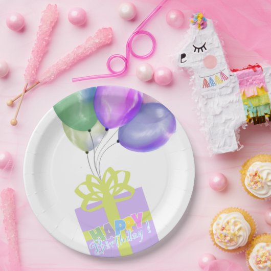 Happy birthday  ペーパープレート (パーティー)