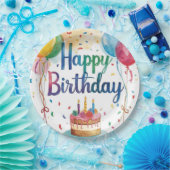 Happy Birthday ペーパープレート (パーティー)