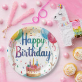 Happy Birthday ペーパープレート (パーティー)