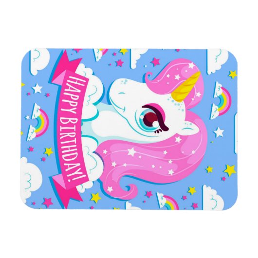 Happy Birthday マグネット (横)