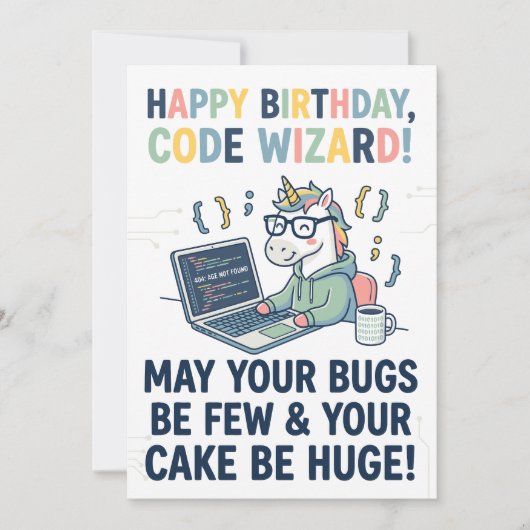Happy Birthday ユニコーンコードウィザード シーズンカード (正面)