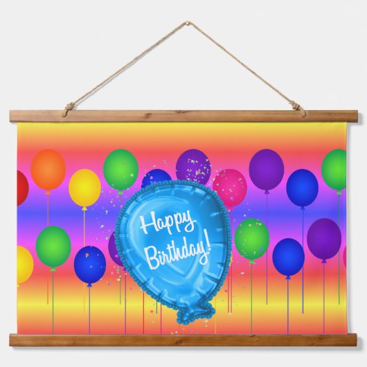 Happy Birthday!!  吊り下げ型タペストリー (正面)