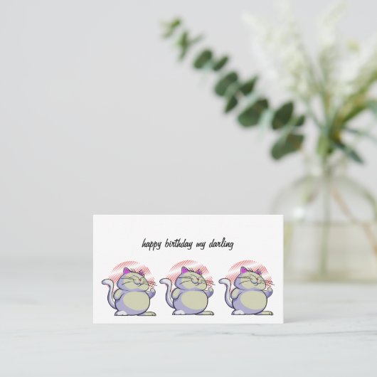 happy birthday 名刺 (スタンド正面)