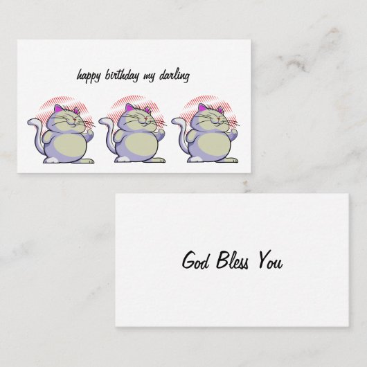 happy birthday 名刺 (正面/裏面)