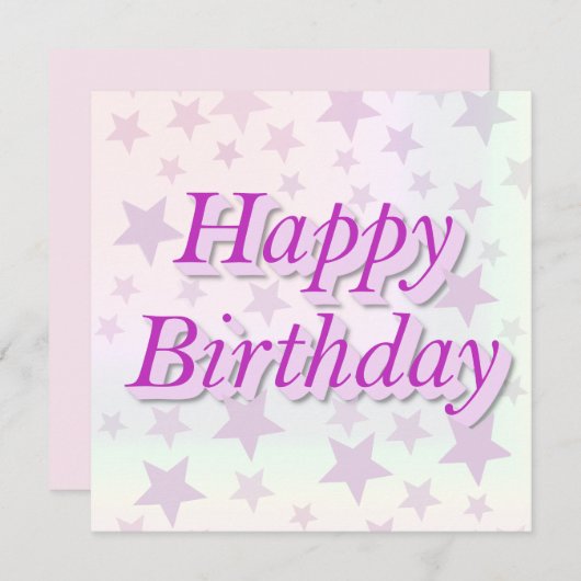 Happy Birthday!! 招待状 (正面/裏面)