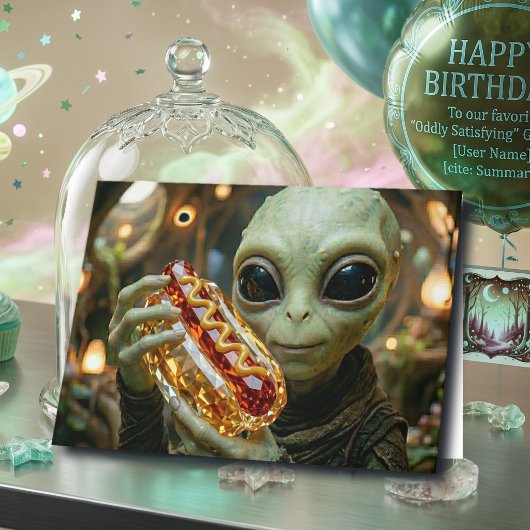 Happy Birthday | 笑えるエイリアン・ダジャレ カード