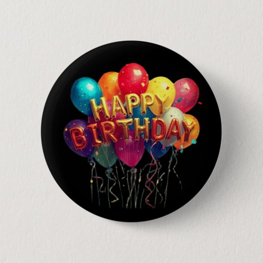 HAPPY BIRTHDAY 缶バッジ (正面)