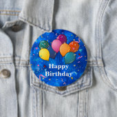 "Happy Birthday," 記念日 風船 コンフェティ 缶バッジ (インサイチュ)