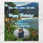 Happy Birthday 0828 ワインラベル (シングルラベル)