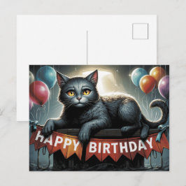 Happy Birthday 2026 Postcards Cat ポストカード