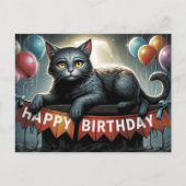 Happy Birthday 2026 Postcards Cat ポストカード (正面)