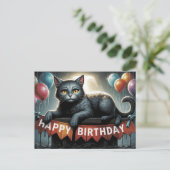 Happy Birthday 2026 Postcards Cat ポストカード (スタンド正面)