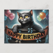 Happy Birthday 2026 Postcards Cat -2 ポストカード (正面)