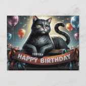 Happy Birthday 2026 Postcards Cat -3 ポストカード (正面)